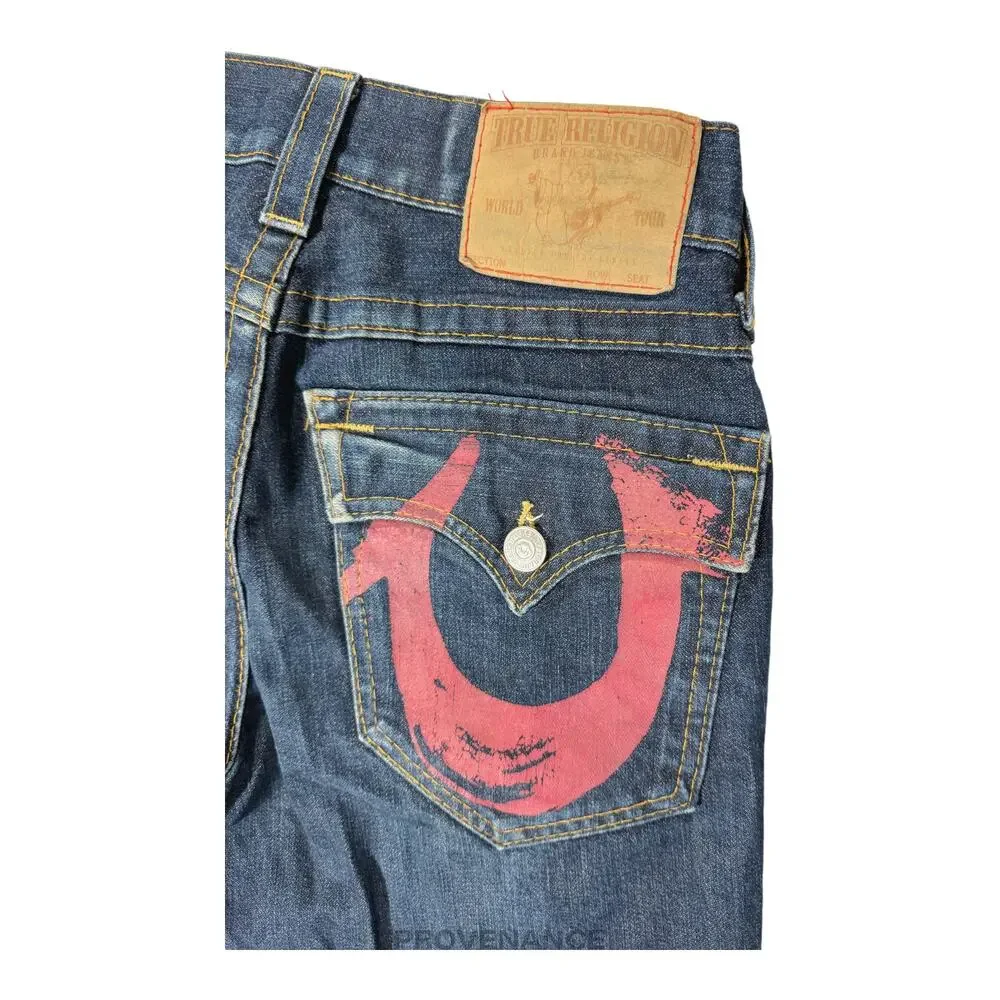 🔴 True Religion Blue Denim Jeans - Red - 29